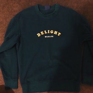 Green polar fleece sweatshirt
